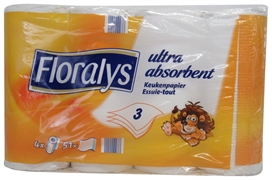 FLORALYS (LIDL) ULTRA ABSORBANT KEUKENPAPIER FLORALYS (LIDL) ULTRA ABSORBANT KEUKENPAPIER
