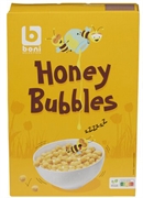 BONI SELECTION (COLRUYT) GEËXTRUDEERDE MAÏSKNIKKERS OMHULD MET HONING, VERRIJKT MET VITAMINES B1, B2, B3, B5, B6, B8, B9, B12 EN IJZER