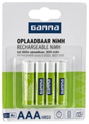 GAMMA OPLAADBARE BATTERIJ AAA NIMH 800 MAH