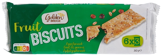 GOLDEN BRIDGE (ALDI) FRUIT BISCUITS APPELSMAAK