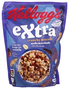 KELLOGG'S KNAPPERIGE HAVERCLUSTERS MET STUKJES MELKCHOCOLADE.