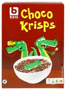 BONI SELECTION (COLRUYT) GEAROMATISEERDE, GEËXTRUDEERDE GRANEN MET CHOCOLADE.