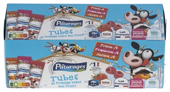 PÂTURAGES (INTERMARCHÉ) TUBES DE FROMAGES BLANC AUX FRUITS