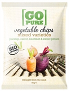 GO PURE VEGETABLE CHIPS MIXED VARIETIES PARSNIP, CARROT, BEETROOT & SWEET POTATO