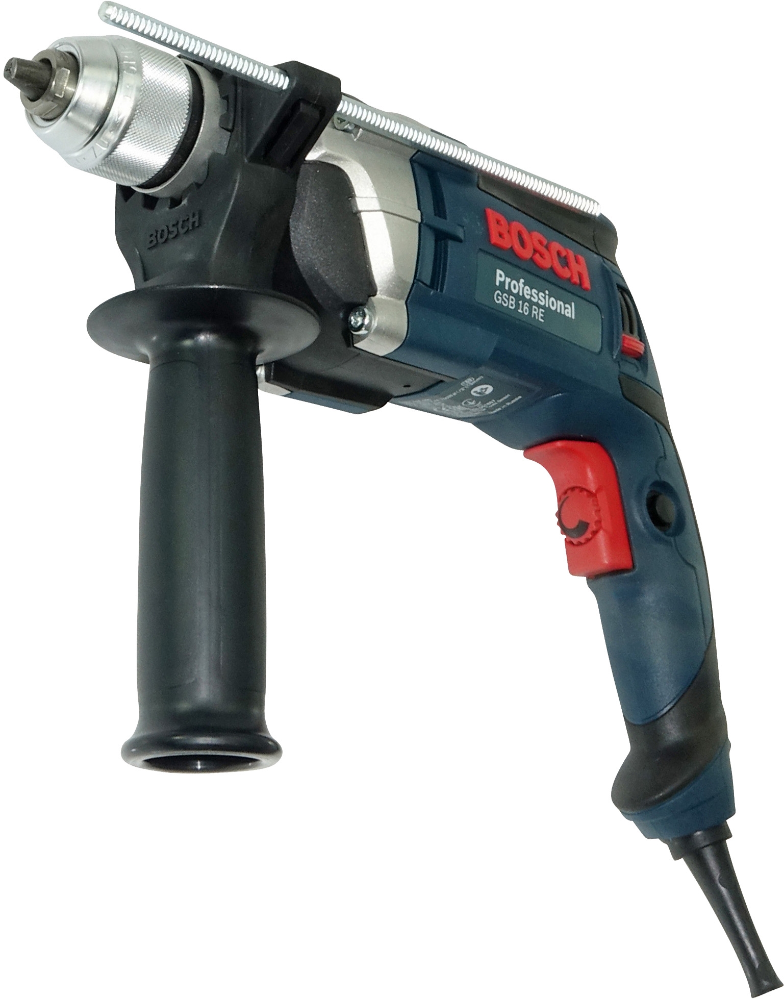 Akku Schlagbohrschrauber Bosch Professional Bohrmaschine GBM 16-2 RE  Professional Blau, 1.050 Watt Bosch Professional Schlagbohrmaschine, image size:1537x1958